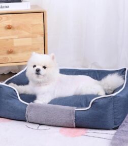 Fluffy Washable Dog Bed - Cozy Cushion for Small to Medium Dogs and Cats