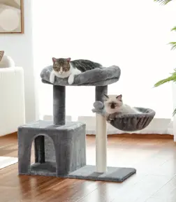 70-Inch Cat Tree with Sisal Scratching Posts, Cozy Hammock, and Large Perch for Active Indoor Cats