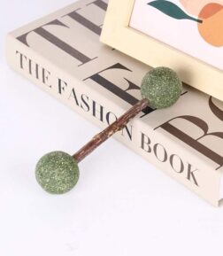 Catnip Dumbbell Toy for Cats – Wooden Nibbling Pet Toy