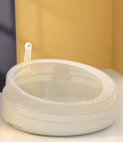 Semi-Open Cat Litter Box