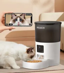 3L Smart Automatic Pet Feeder with Camera and Stainless Steel Bowl