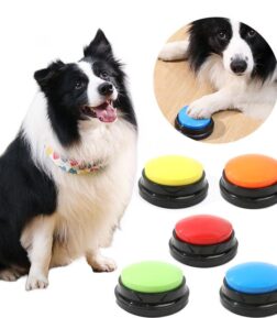 Interactive Pet Communication Button - Recordable Voice Training Toy for Dogs