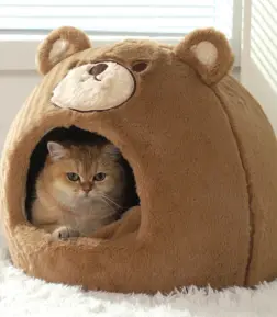 Cozy Comfort Pet Cave Bed for Cats and Small Dogs