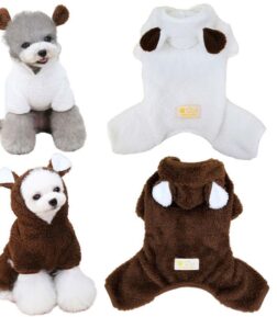 Cozy Fleece Pet Hoodie Jumpsuit
