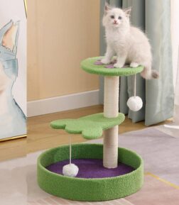 Deluxe Cat Scratcher & Climbing Tree with Wool Ball Toys