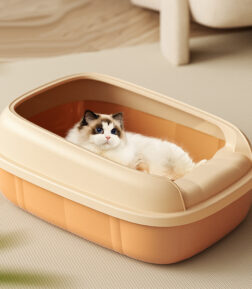 Semi-Enclosed Cat Litter Box