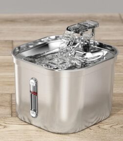 Ultra Quiet Stainless Steel Cat Water Fountain with Automatic Sensor and USB Pump