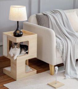 Modern Multi-Level Cat Tree with Scratch Pad