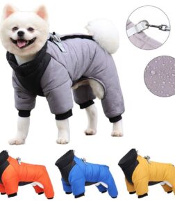 Waterproof Winter Dog Coat with D-Ring