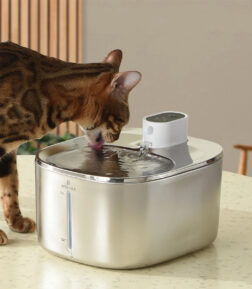 4L Stainless Steel Wireless Pet Water Fountain with Motion Sensor