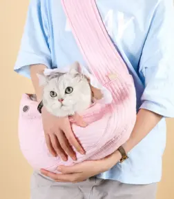 Travel Sling: Soft Mesh Shoulder Bag for Small Dogs & Cats