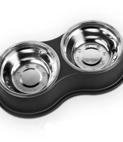 Stainless Steel Anti-Slip Pet Bowls Set