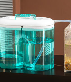 Automatic Electric Aquarium Water Changer Pump with Dual 0.8 Gallon Tanks, Type-C Charging