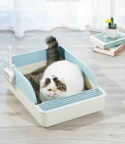 Semi-Closed Cat Litter Box