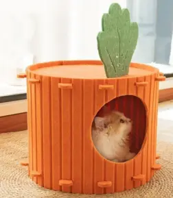 Cozy Carrot Cat Den & Burrowing House