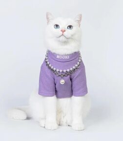 Cozy Purple Waffle Knit Dog T-Shirt