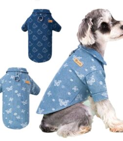 Denim Dog Coat Jacket with D-Ring