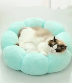 Cute Round Flower Pet Bed