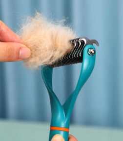 Double-Sided Pet Fur Knot Cutter & Grooming Comb