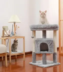 Large Cat Tree Tower with Perch, Hammock, and Scratching Post