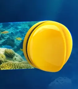Mini Magnetic Fish Tank Brush - Double-Sided Glass Cleaner for Algae Removal