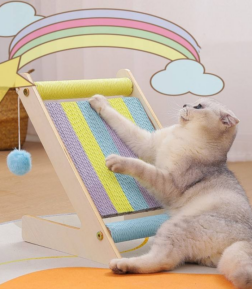 Rainbow Cat Climbing Frame with Scratch-resistant Post and Sofa Protector
