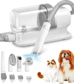 Dog Grooming Vacuum & Pet Hair Removal Kit with 2.3L Dust Cup