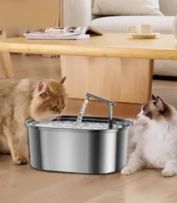 Automatic Stainless Steel Pet Drinking Fountain with Smart Water Filter and Pump