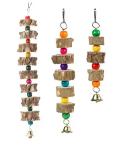 Natural Wood Bird Swing with Bell