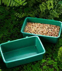 Versatile Bird Food Water Bowl & Bath Basin for Small Pets